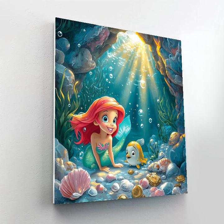 Ariel Shore Grotto Disney Number painting