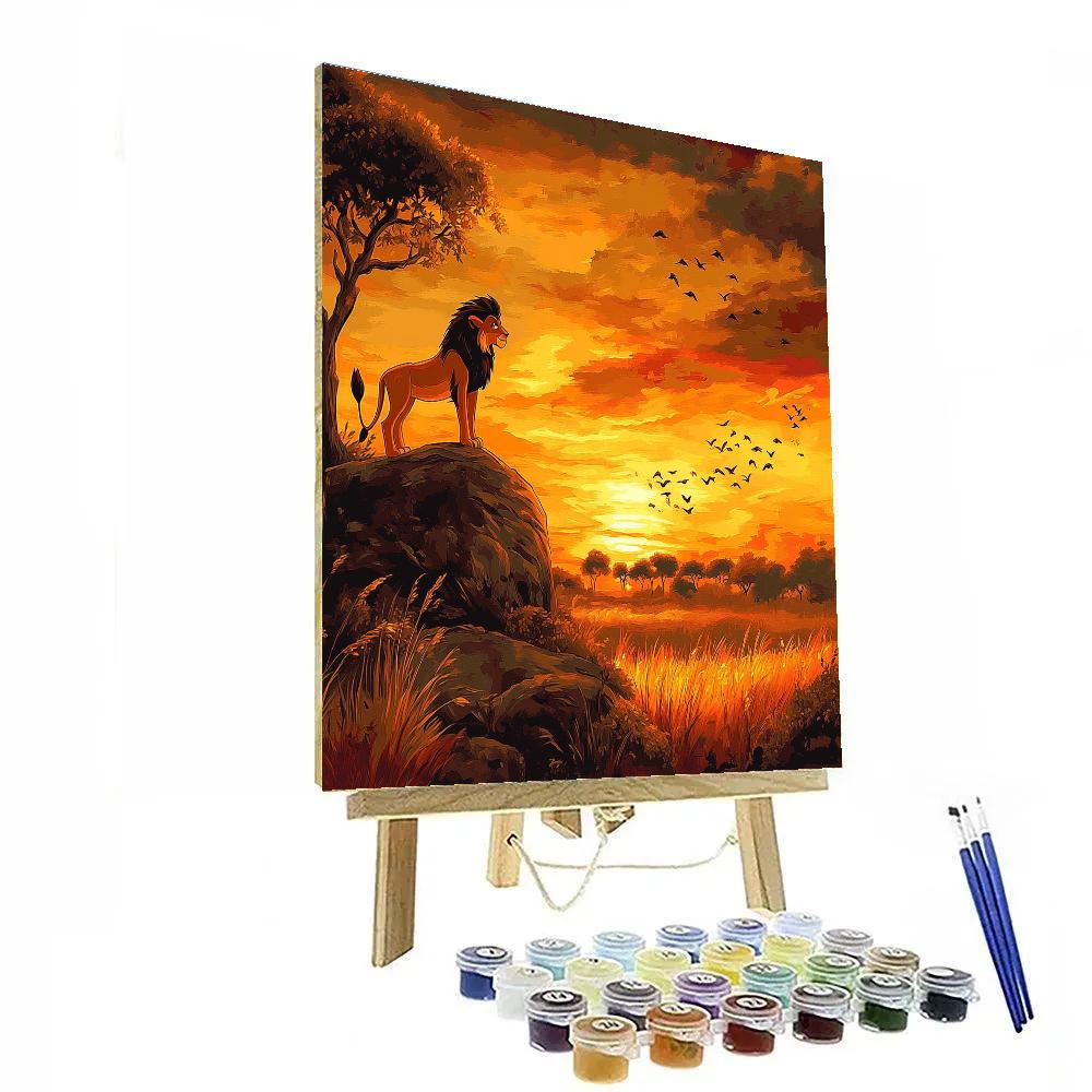 Simba Sunset Roar Disney Paint by numbers kits