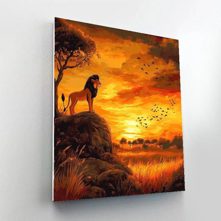 Simba Sunset Roar Disney Paint by numbers kits