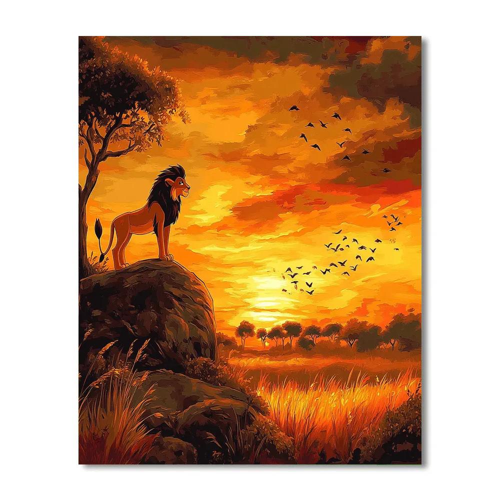 Simba Sunset Roar Disney Paint by numbers kits