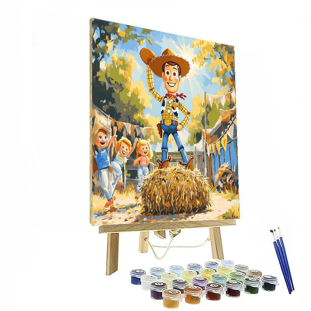 Woody Sheriff Salute Disney painting number kit