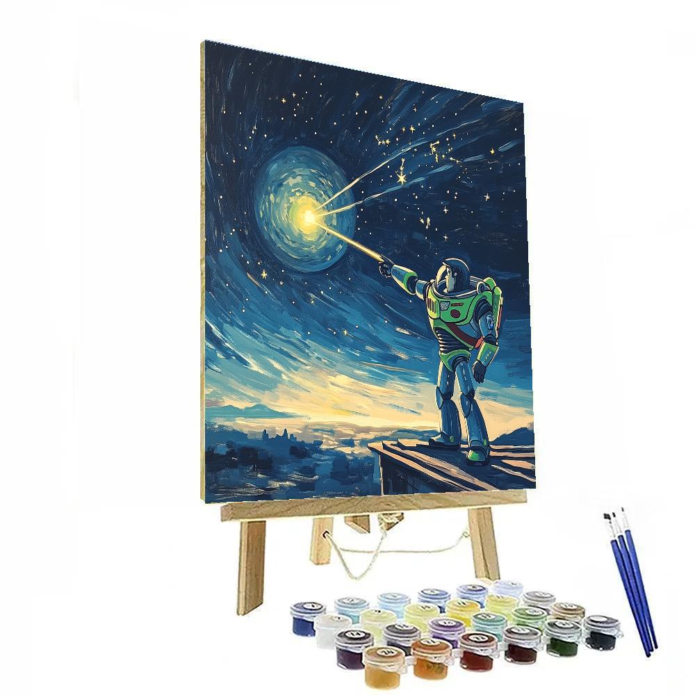 Buzz Lightyear Star Gaze Disney paint by numbers