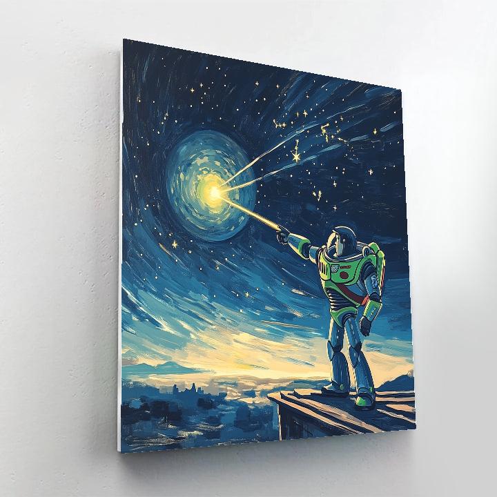 Buzz Lightyear Star Gaze Disney paint by numbers