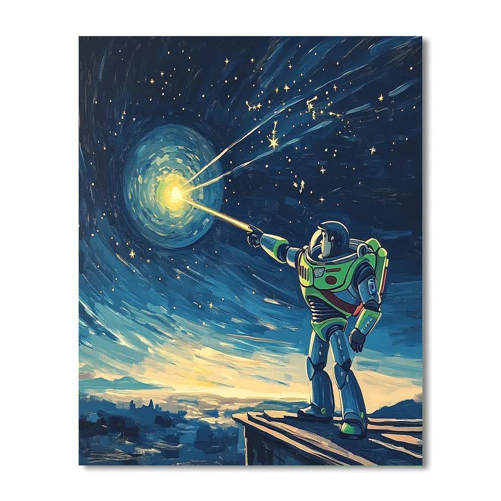 Buzz Lightyear Star Gaze Disney paint by numbers