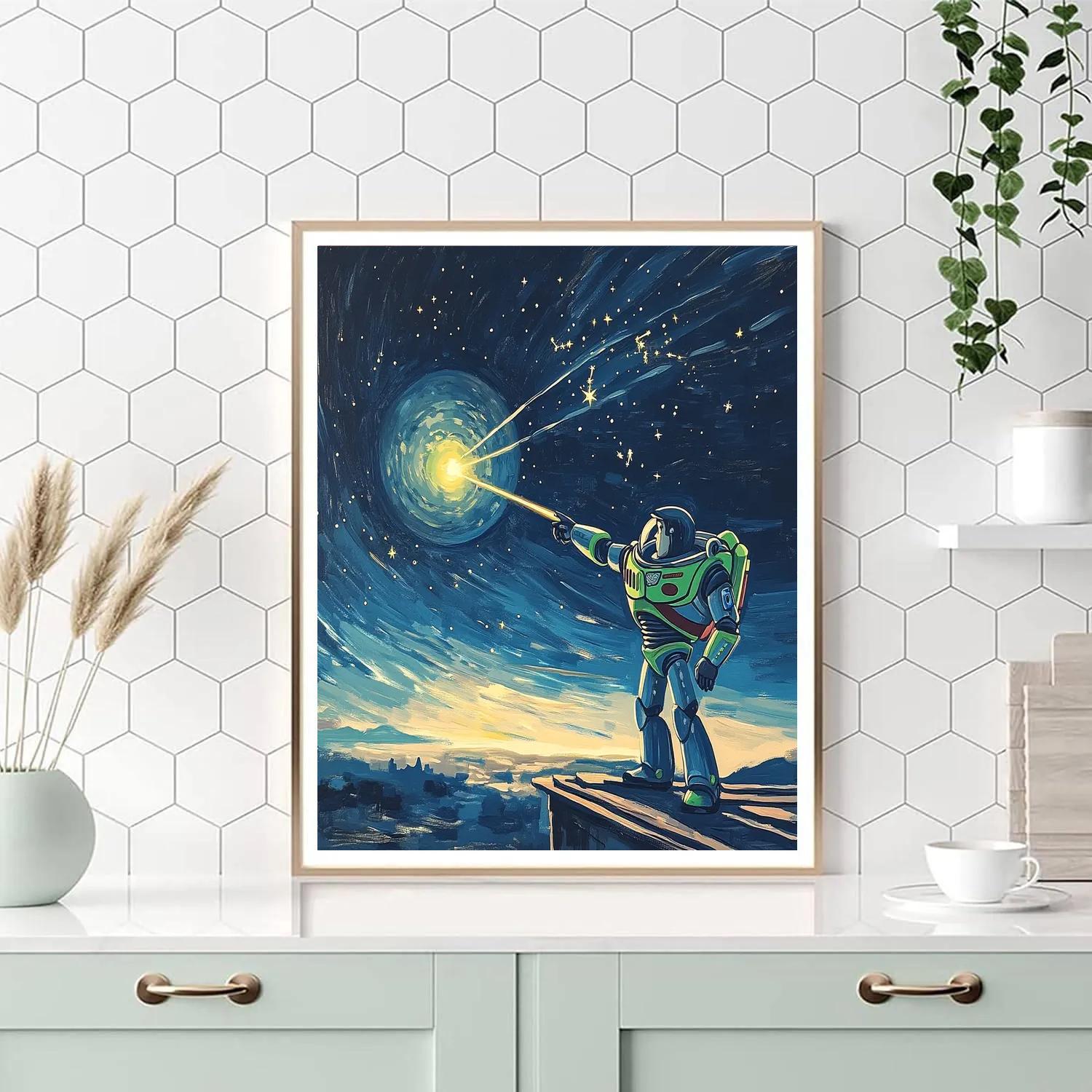 Buzz Lightyear Star Gaze Disney paint by numbers