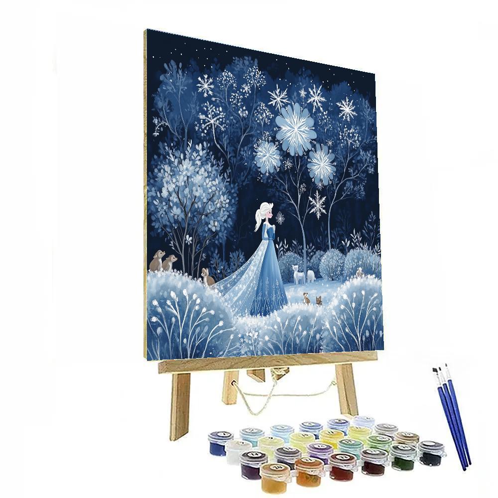 Elsa Winter Garden Disney Paint by numbers kits