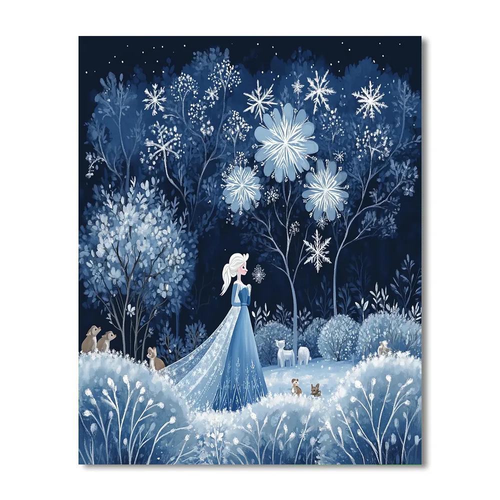 Elsa Winter Garden Disney Paint by numbers kits
