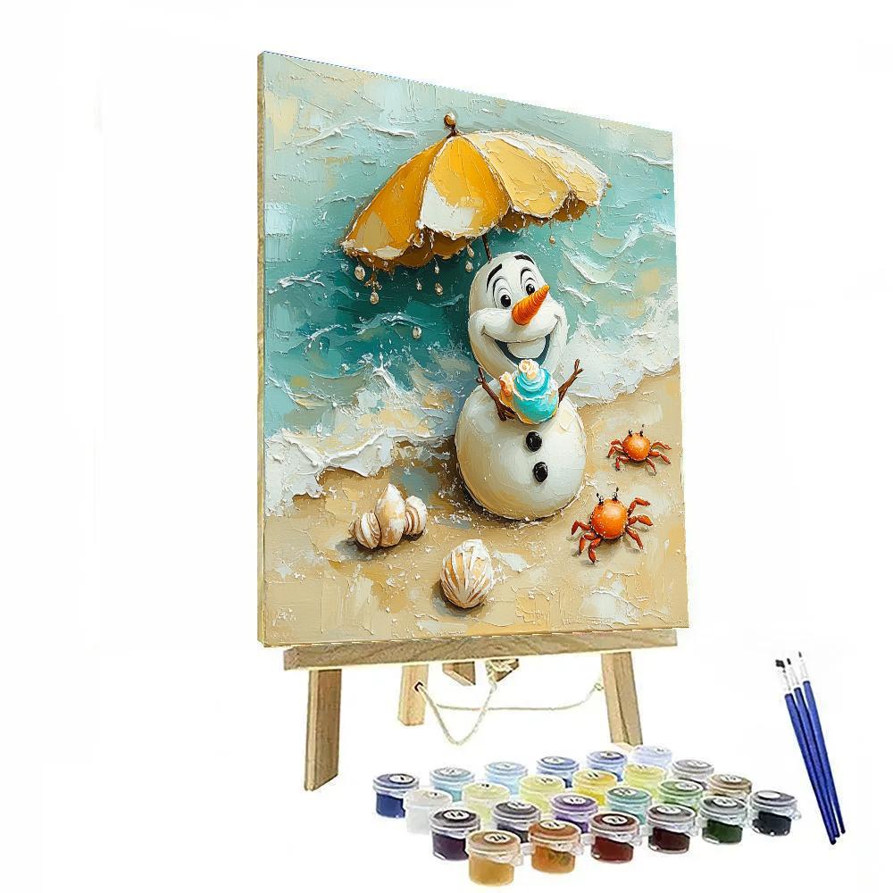 Olaf Sunny Picnic Disney DIY paint by numbers