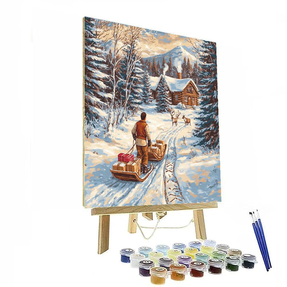 Kristoff Winter Helper Disney paint by numbers