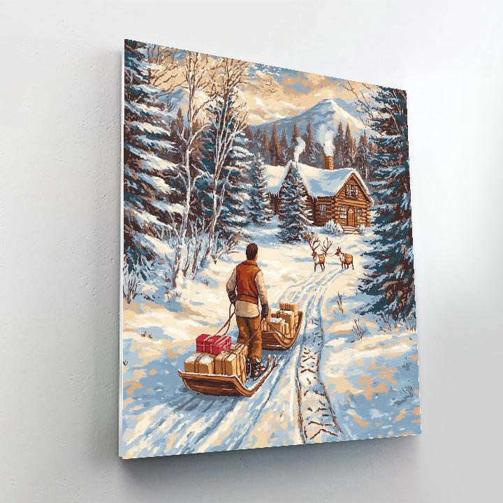 Kristoff Winter Helper Disney paint by numbers