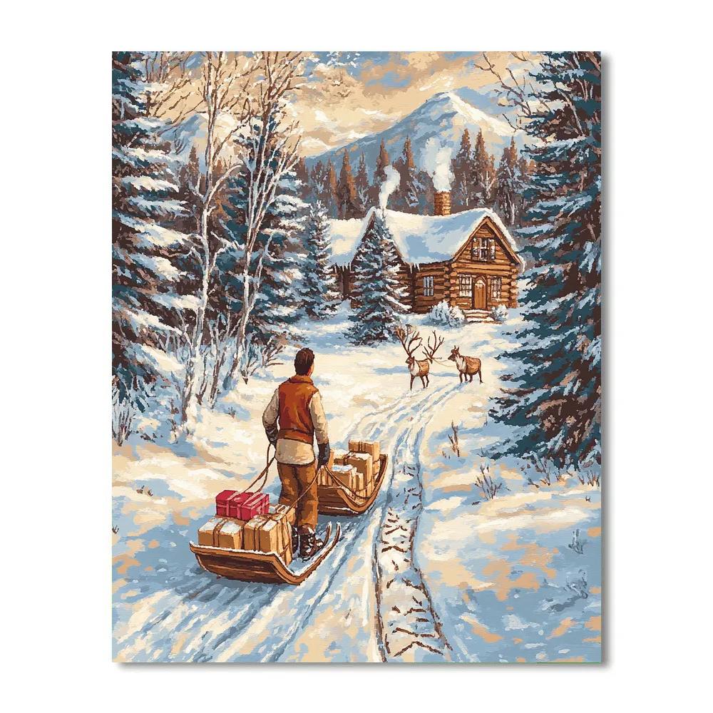 Kristoff Winter Helper Disney paint by numbers