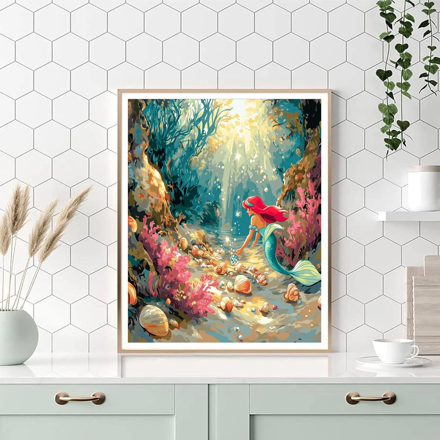 Ariel Treasure Cove Disney Paint by numbers kits