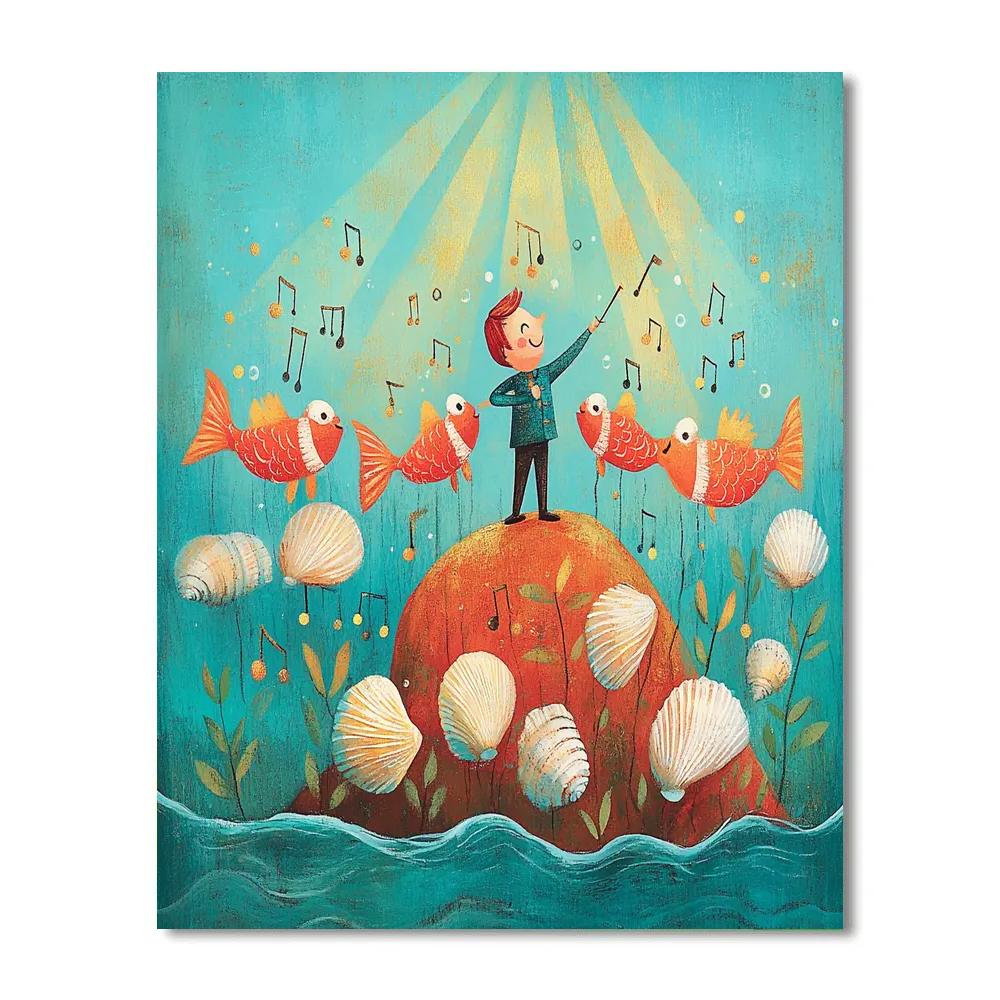 Sebastian Reef Concert Disney DIY paint by numbers