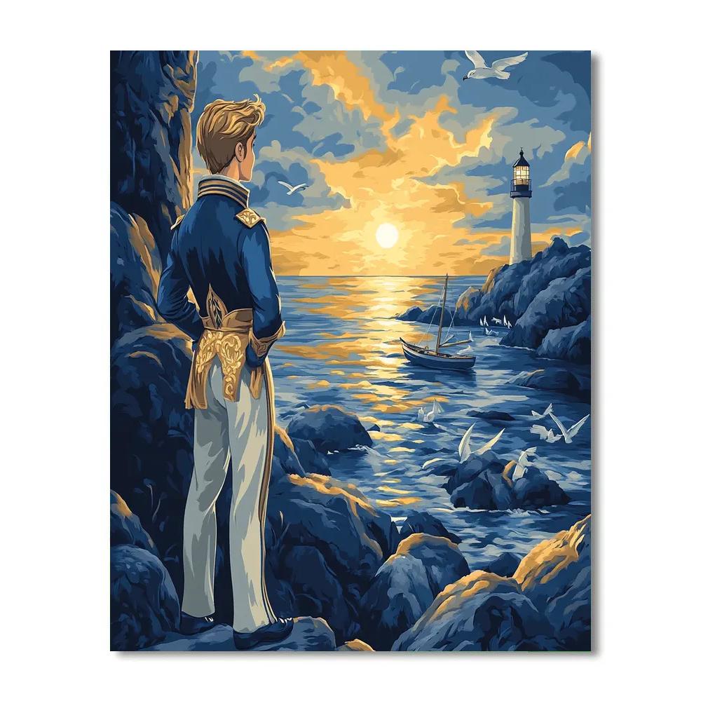Prince Eric Shore Watch Disney paint by numbers