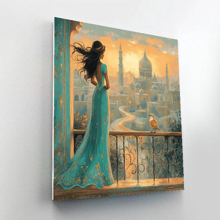 Jasmine Palace Balcony View Disney DIY paint by numbers