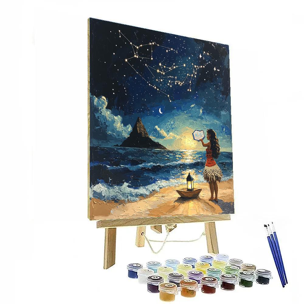 Moana Wayfinder Night Disney Paint by numbers art
