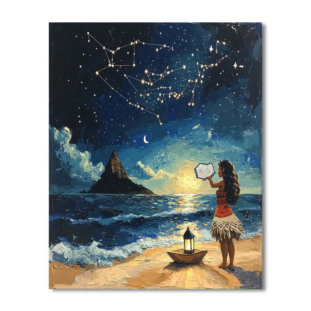 Moana Wayfinder Night Disney Paint by numbers art