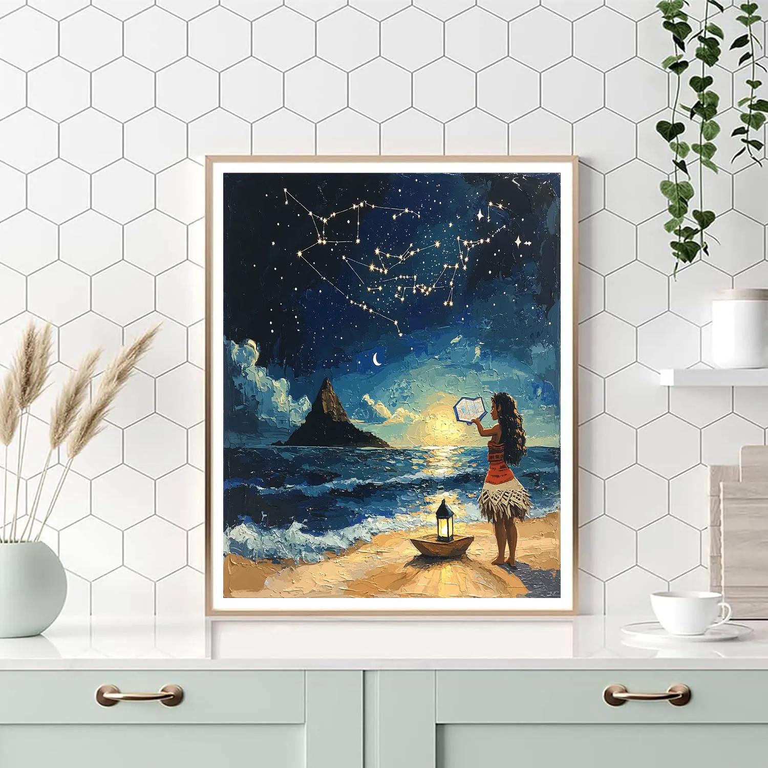 Moana Wayfinder Night Disney Paint by numbers art