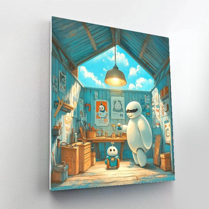 Baymax & Hiro Friendly Fix Disney paint by number