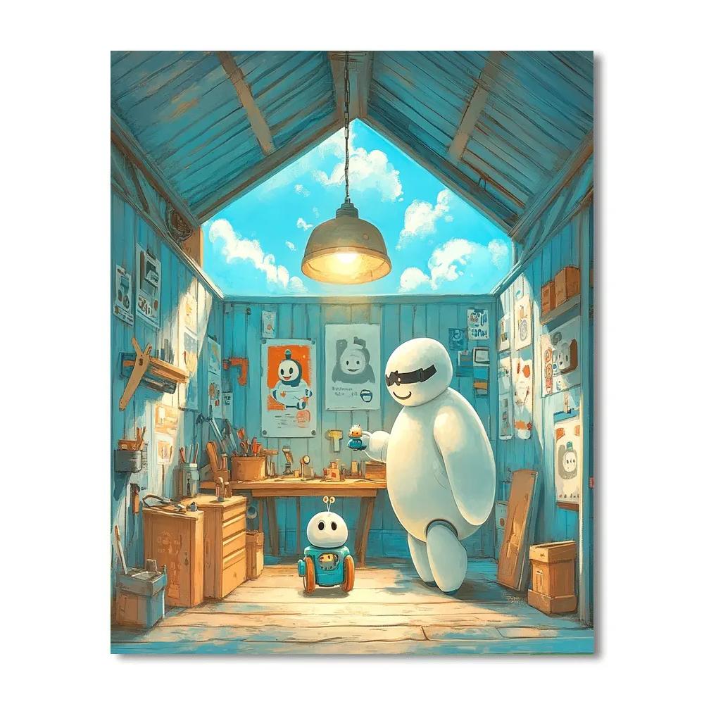 Baymax & Hiro Friendly Fix Disney paint by number