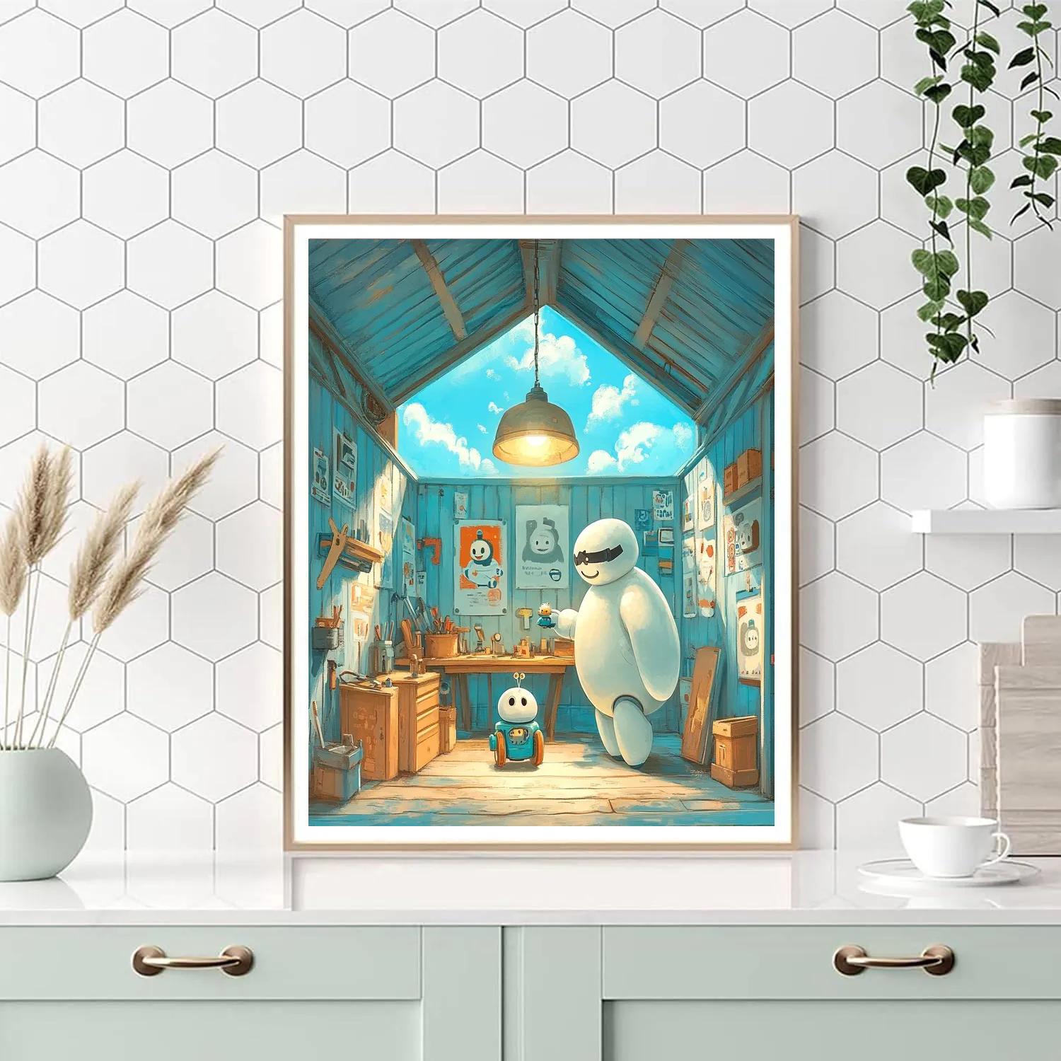 Baymax & Hiro Friendly Fix Disney paint by number