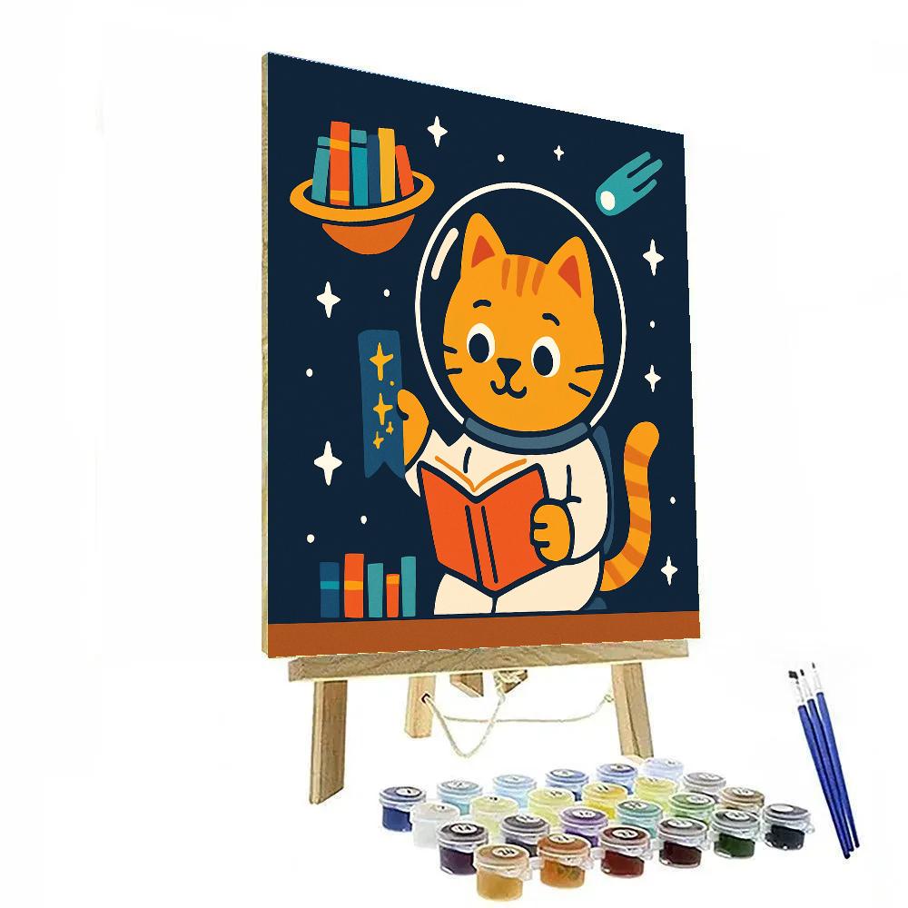 Comet Library Cat Numbered painting kits