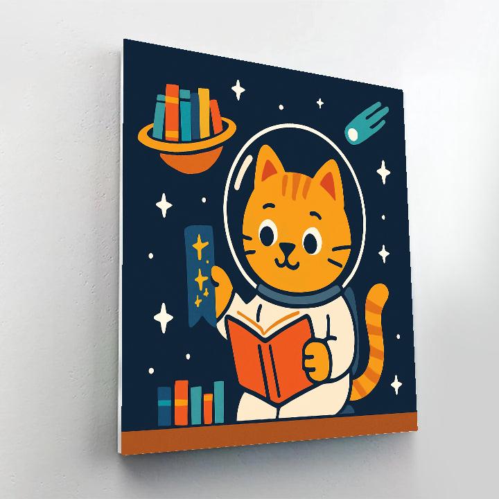 Comet Library Cat Numbered painting kits