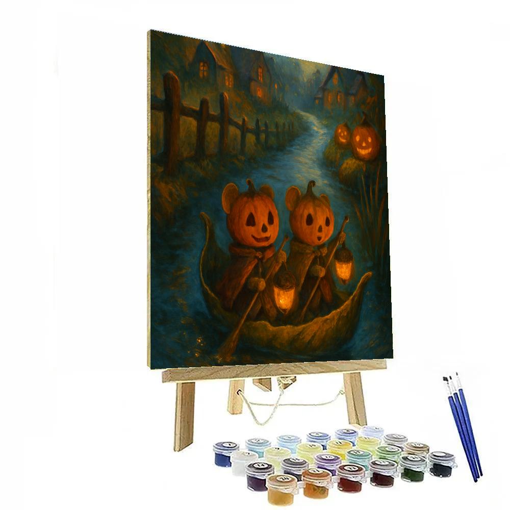 Lantern Bearers Of The Pumpkin Canal paint by numbers