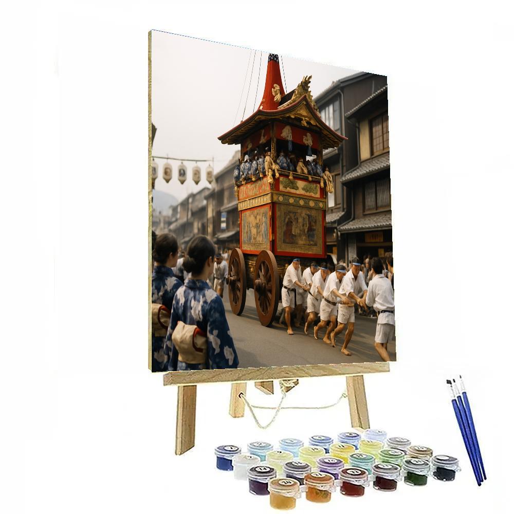 Gion Matsuri Yamaboko Float Procession Kyoto Paint by numbers art