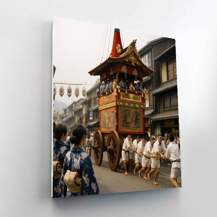 Gion Matsuri Yamaboko Float Procession Kyoto Paint by numbers art