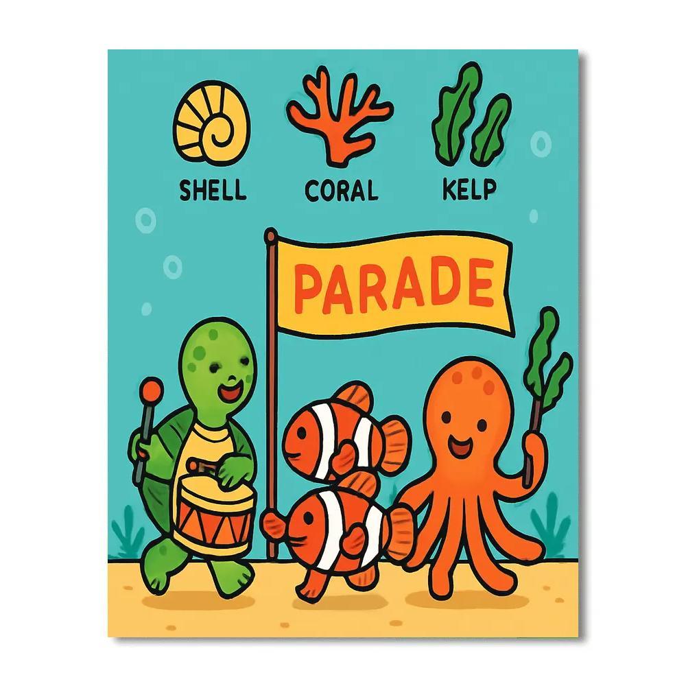 Coral Reef Planet Parade painting number kit