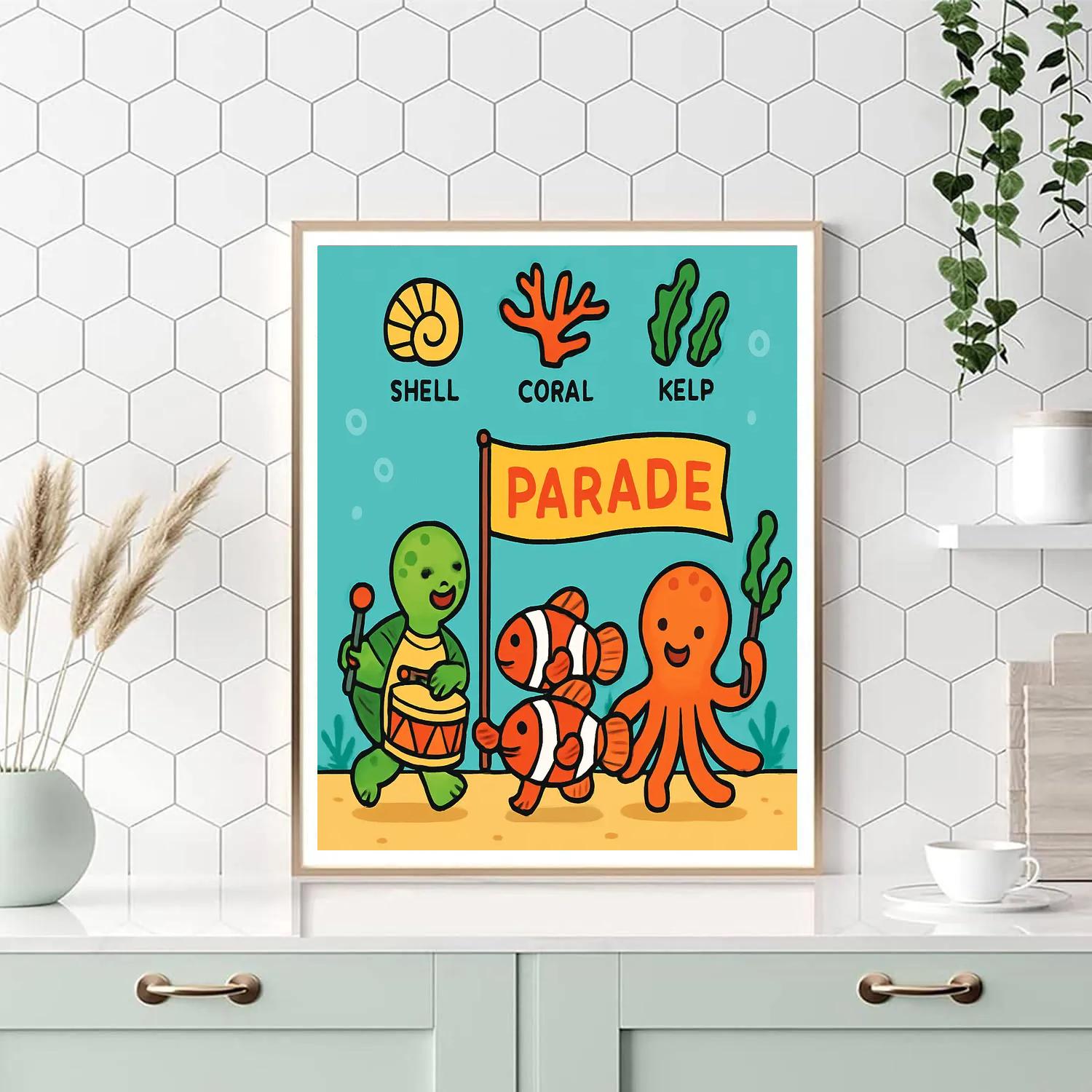 Coral Reef Planet Parade painting number kit
