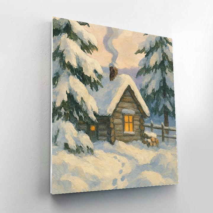 Cottage Breath Under Pine Boughs painting number kit