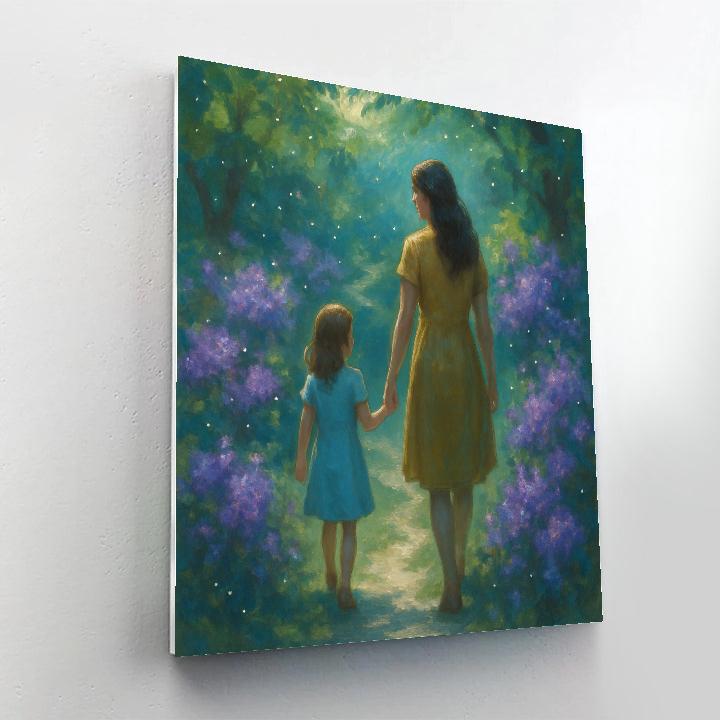 Cosmic Garden Handholding Walk painting number kit