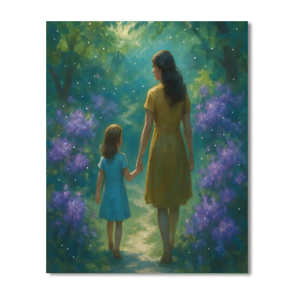 Cosmic Garden Handholding Walk painting number kit