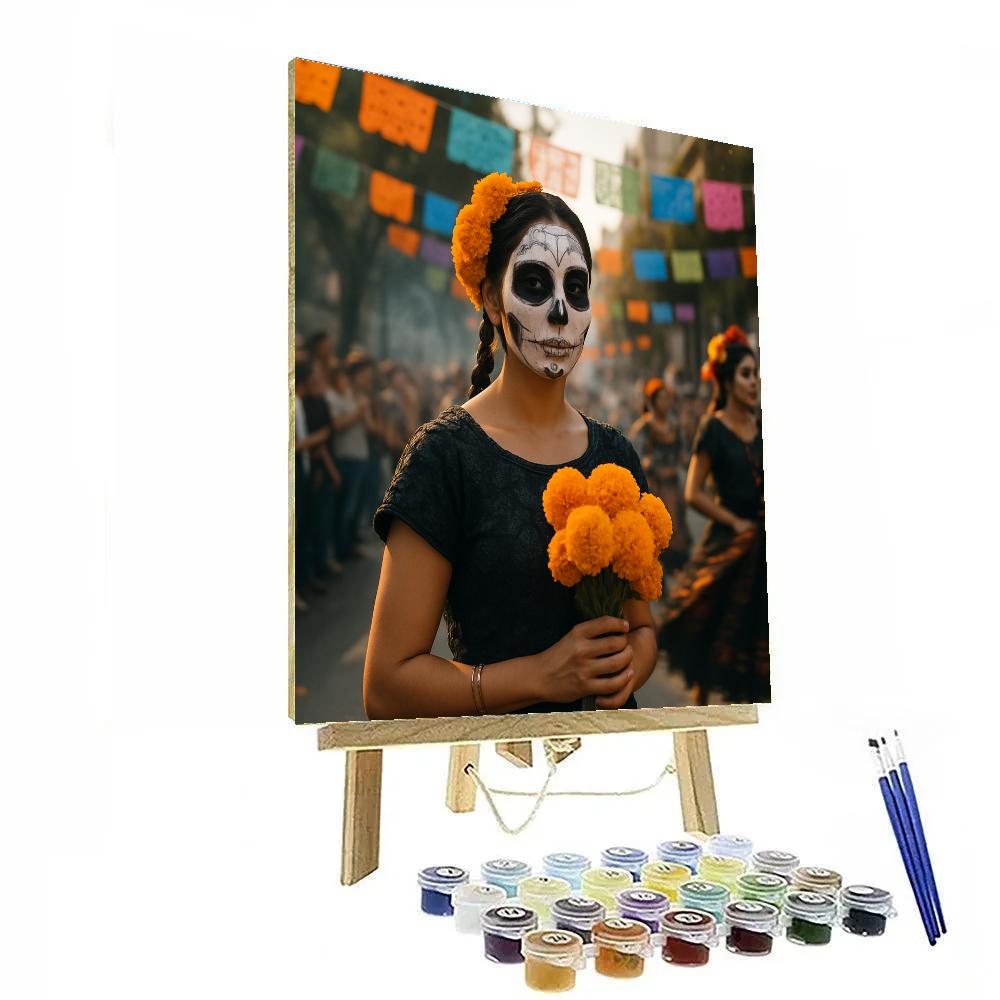 Dia De Los Muertos Cempasuchil Parade Mexico City Paint by numbers art