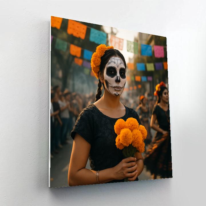 Dia De Los Muertos Cempasuchil Parade Mexico City Paint by numbers art