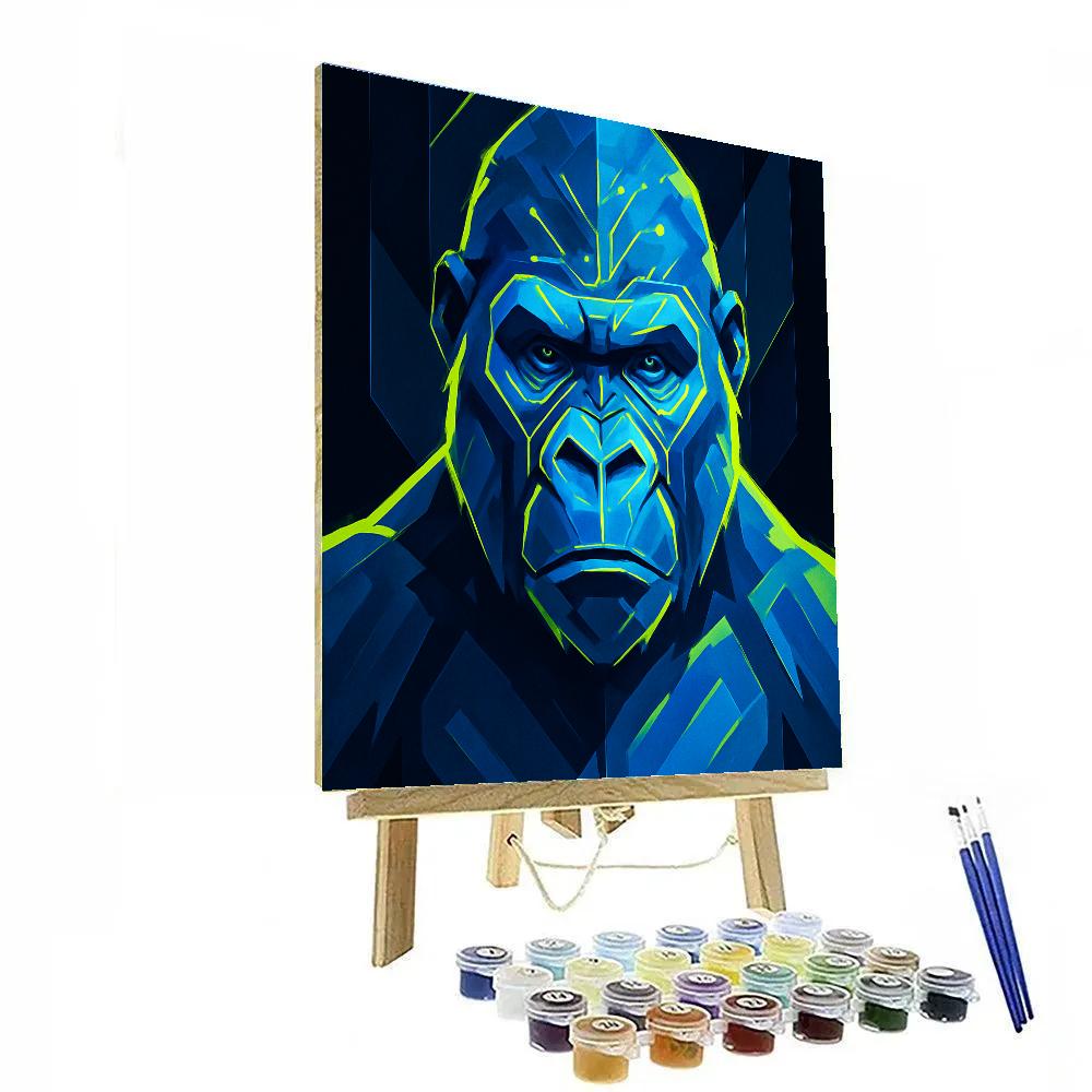 Circuit Crown Gorilla Front View Number painting