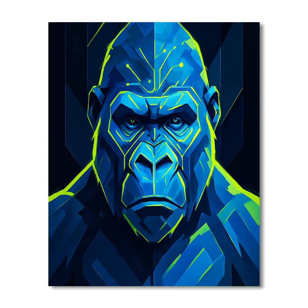 Circuit Crown Gorilla Front View Number painting