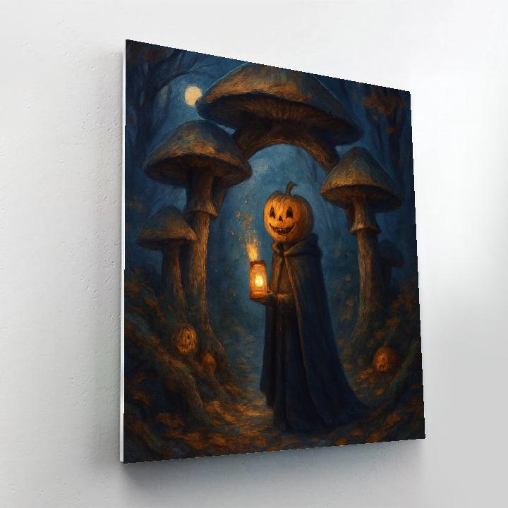 Moonlit Mushroom Gate On The Winding Path paint by numbers
