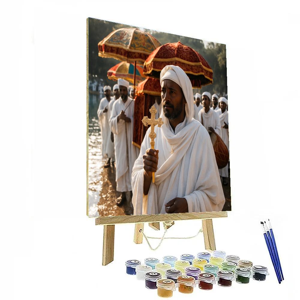 Timkat Epiphany Procession Gondar Ethiopia paint by number