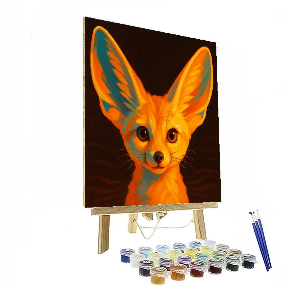 Saffron Mirage Fennec Gaze paint by numbers