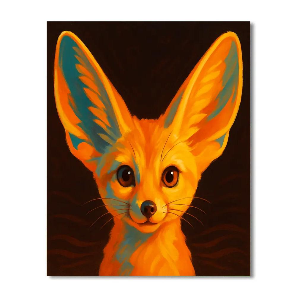 Saffron Mirage Fennec Gaze paint by numbers