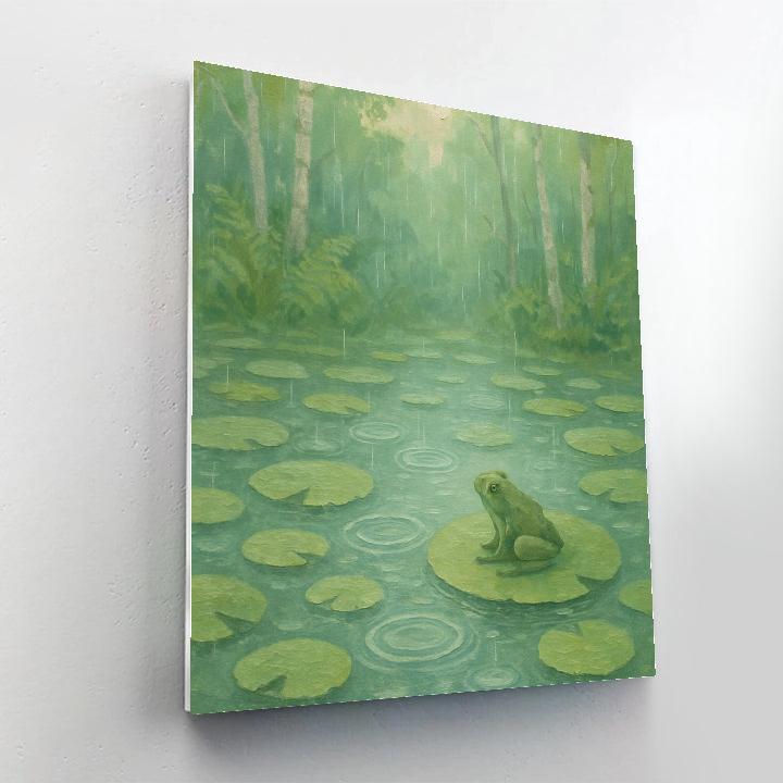 Spring Rain Over Lily Pond Quiet Paint by numbers kits