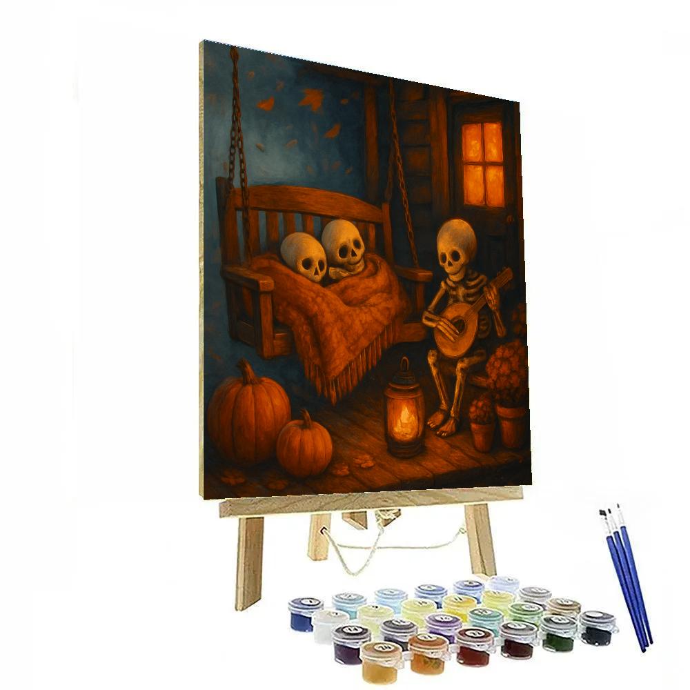 Porchlight Symphony Of The Sleeping Skeletons DIY paint by numbers