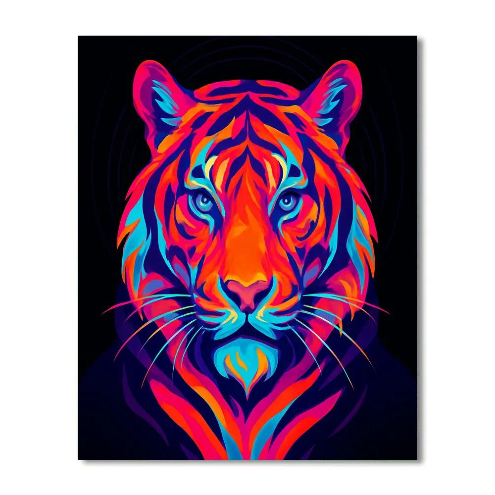 Koi Nebula Tiger Face Off paint by color