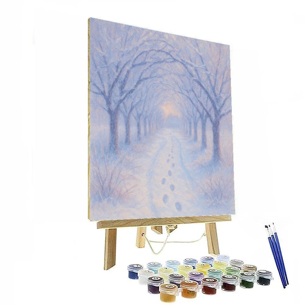 Winter Orchard Lane With Frosted Branch Arches Number painting
