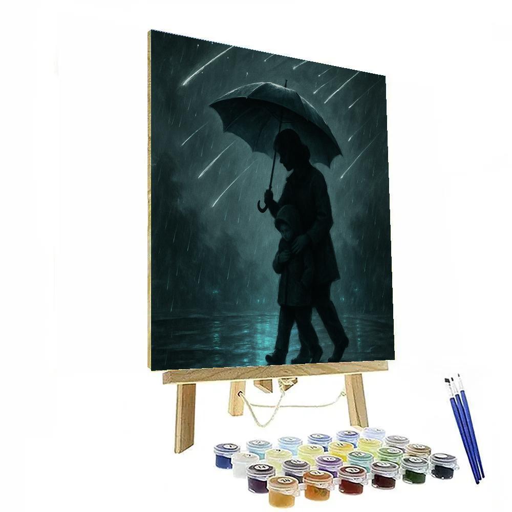 Umbrella Of Meteor Shower Protection Paint by numbers art