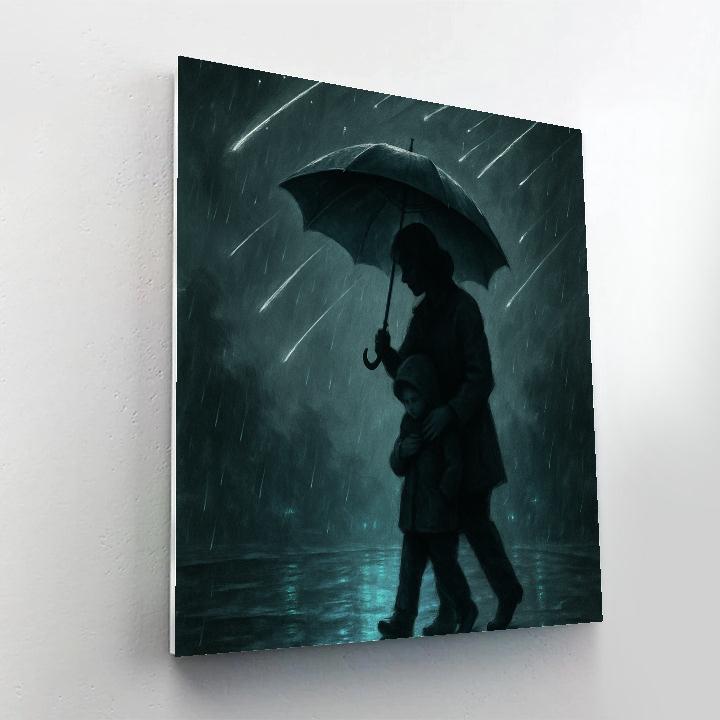 Umbrella Of Meteor Shower Protection Paint by numbers art