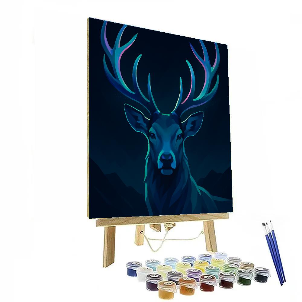 Aurora Antler Stag Symmetry Painting by numbers kit